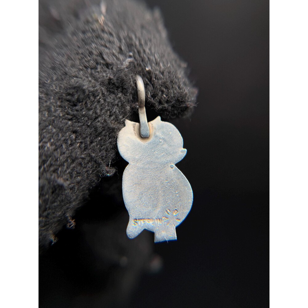 Native American Sterling Silver Owl Pendant - Picture 10 of 10